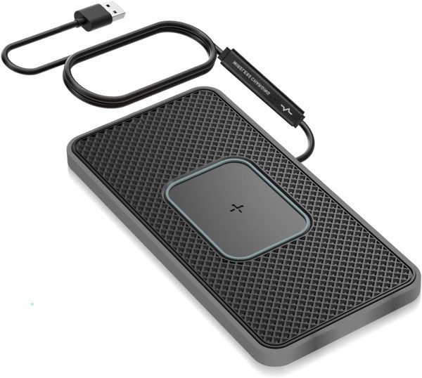 Wireless Charger, 15W Wireless Car Charger Charging pad Fast Wireless Phone Charger Cell Phone Wireless Charger pad Android Non Slip Wireless Charging mat galaxy21/20S9S10S8Note10 (C1P)