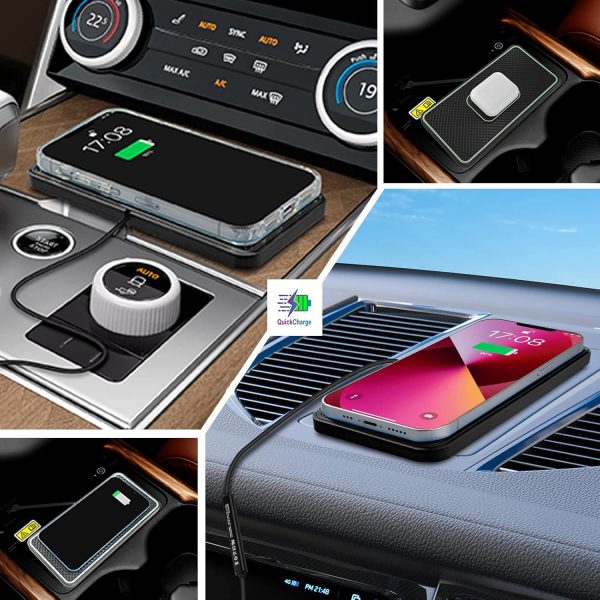 Wireless Charger, 15W Wireless Car Charger Charging pad Fast Wireless Phone Charger Cell Phone Wireless Charger pad Android Non Slip Wireless Charging mat galaxy21/20S9S10S8Note10 (C1P) - Image 2
